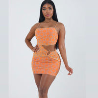 LUNA ORANGE MINI DRESS